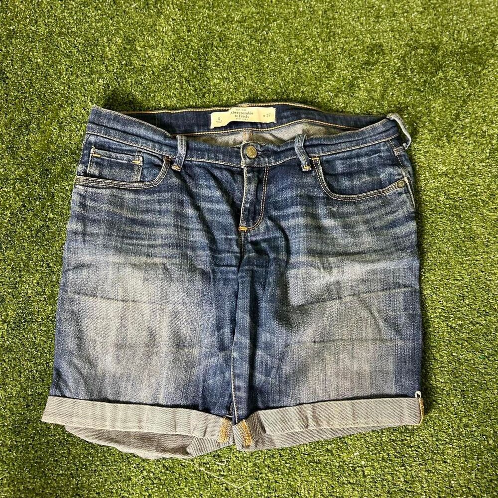 Abercrombie-fitch Women's Blue and Navy Shorts